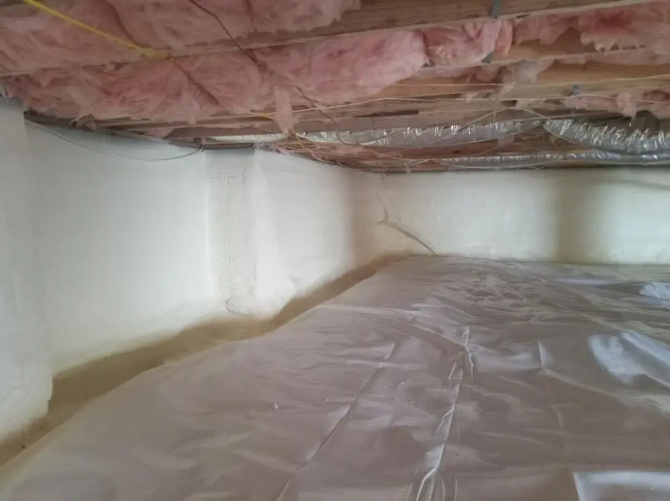 Crawl space encapsulation with closed-cell spray foam for Metal Roof Coating in Sultan